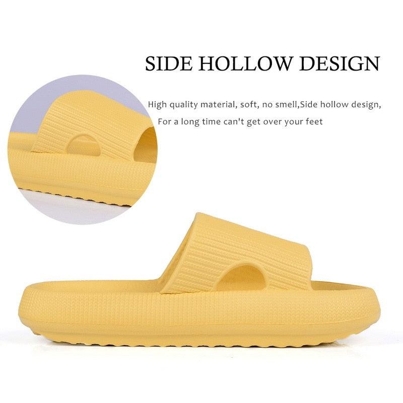 Chaussons épais à plateforme pour femmes, mode d'été, semelle souple en EVA, sandales de plage, chaussures de maison douces à bout ouvert, antidérapantes, pour la douche, le spa, la piscine, la salle de sport, pour l'intérieur et l'extérieur