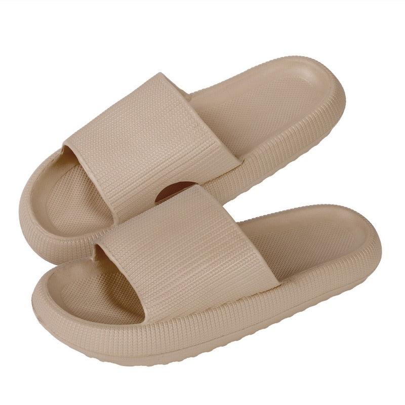 Chaussons épais à plateforme pour femmes, mode d'été, semelle souple en EVA, sandales de plage, chaussures de maison douces à bout ouvert, antidérapantes, pour la douche, le spa, la piscine, la salle de sport, pour l'intérieur et l'extérieur