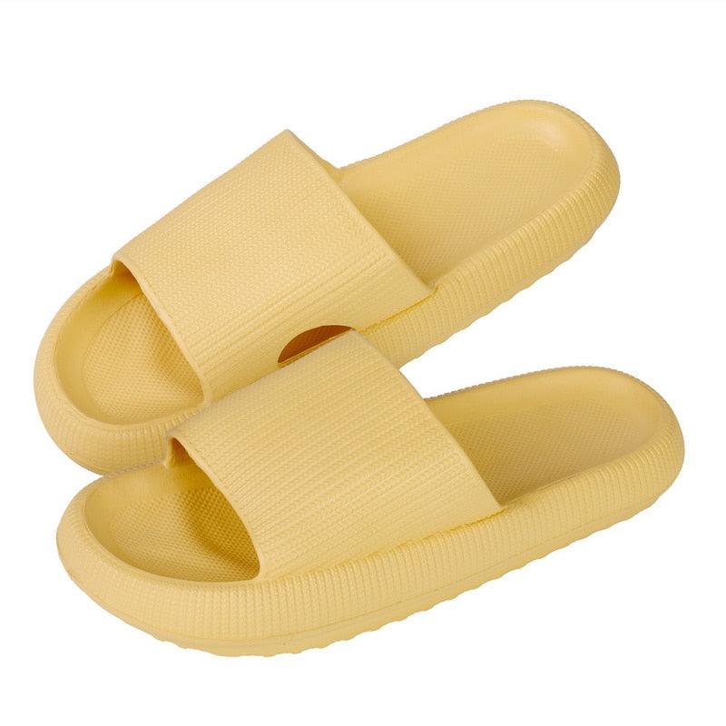 Chaussons épais à plateforme pour femmes, mode d'été, semelle souple en EVA, sandales de plage, chaussures de maison douces à bout ouvert, antidérapantes, pour la douche, le spa, la piscine, la salle de sport, pour l'intérieur et l'extérieur