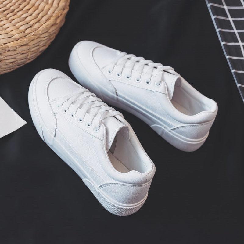 Baskets Blanches pour Femmes, Tendance Printemps, Décontractées, Sportives, à Plateforme Blanche Confortable, Ultra Légères, Antidérapantes, pour la Marche