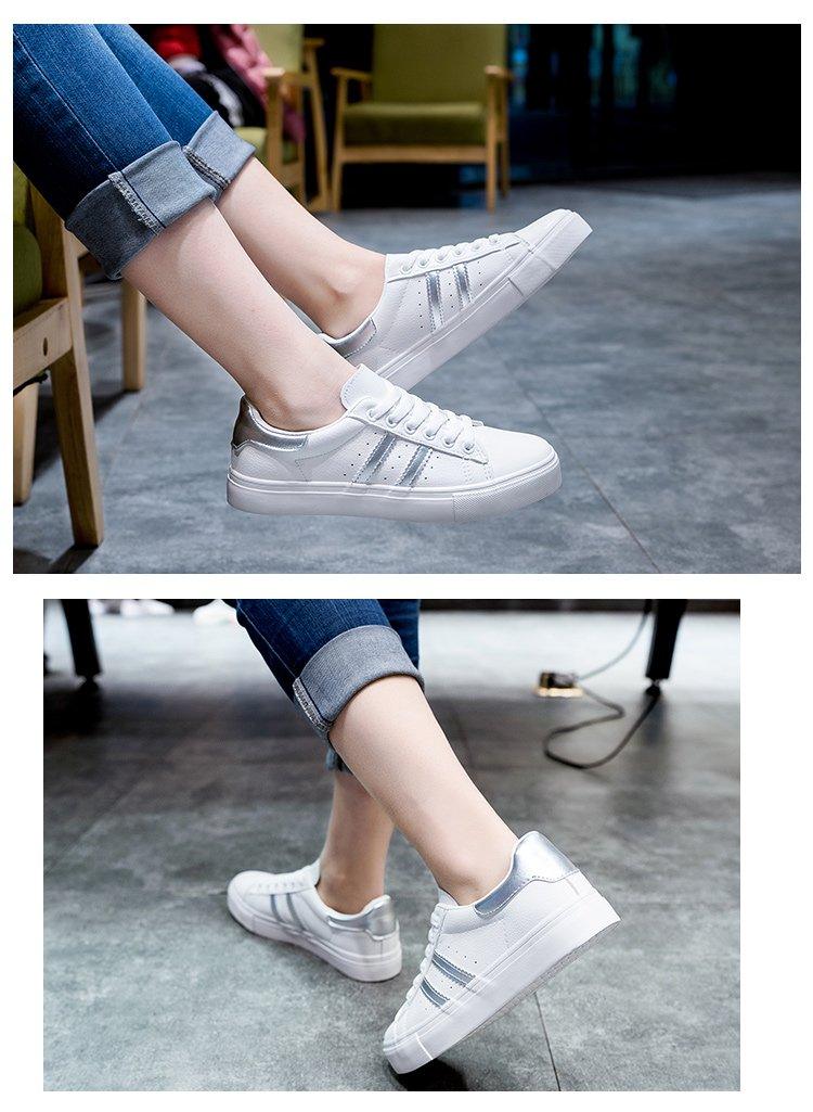 Chaussures décontractées blanches pour femmes Baskets décontractées plates pour femmes Chaussures vulcanisées respirantes pour filles Baskets confortables en cuir écologique à lacets de style décontracté blanc Baskets de rue