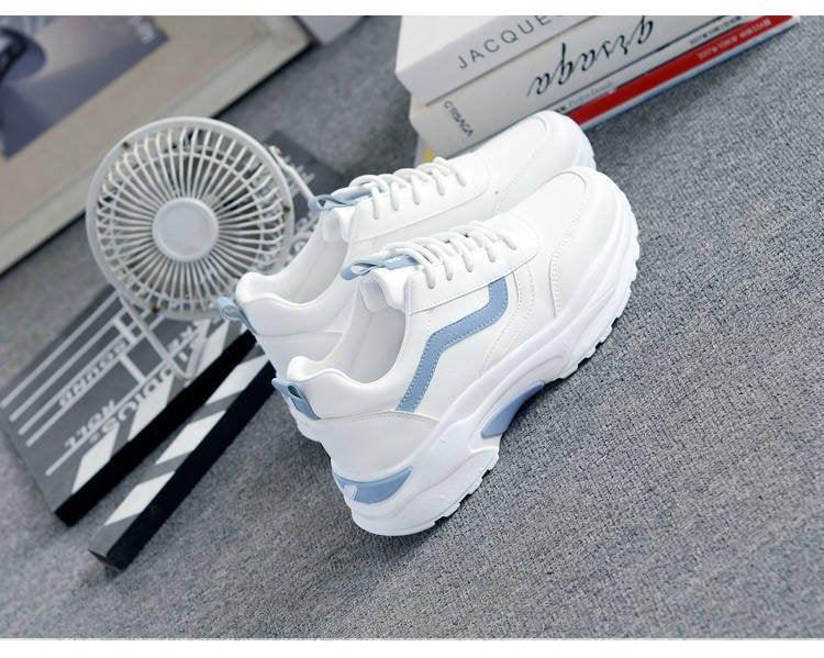 Baskets en cuir blanc pour femmes, chaussures plates confortables et respirantes, baskets à plateforme basses à lacets, classiques et confortables pour jeunes filles