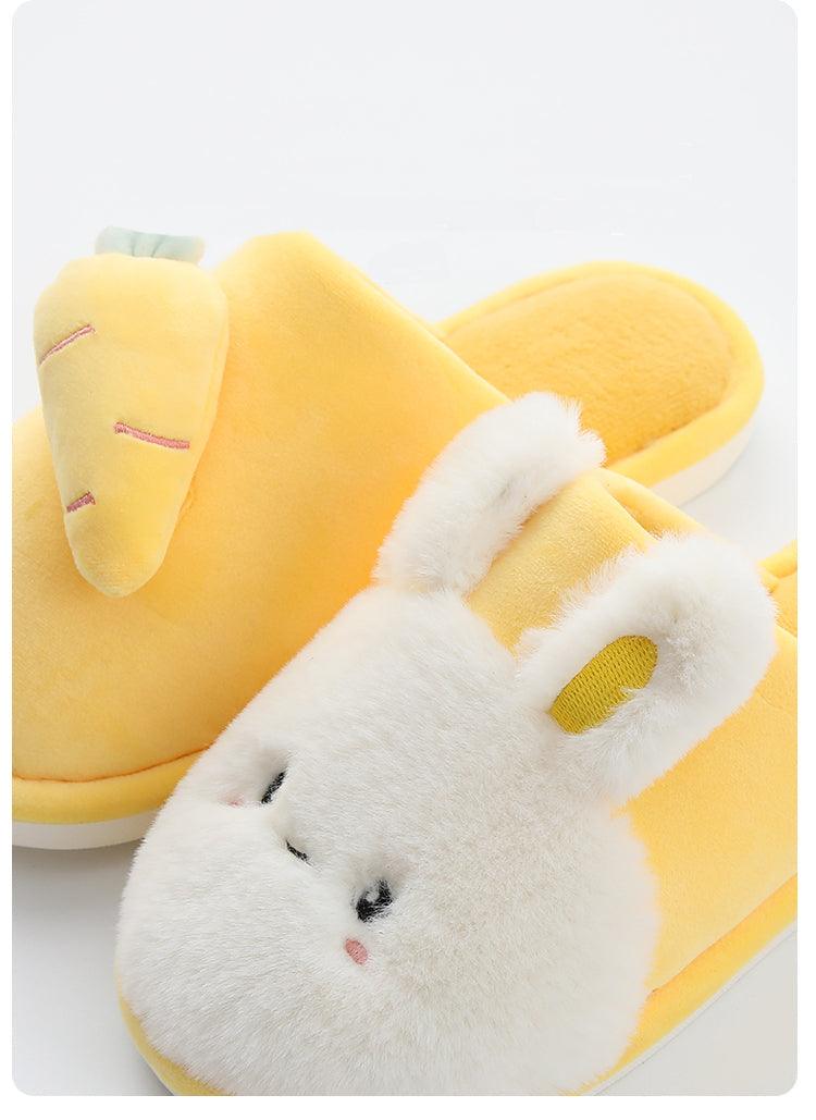 Femmes Hiver Maison Fourrure Chaussons Chaud Coton Lapin Chaussures Intérieur Chambre Femmes Hommes Claquettes Fourrure Coton Pantoufles Maison Doux Polaire Peluche Maison Chaud Confortable Pantoufles