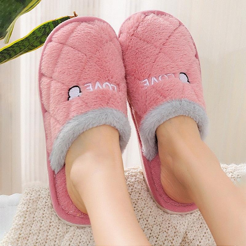Chaussons d'hiver chauds en fourrure pour femmes, chaussons de maison pour hommes, talons plats confortables, pantoufles d'intérieur chaudes et douces en polaire, pantoufles à mémoire de forme, chaussures de chambre d'hiver