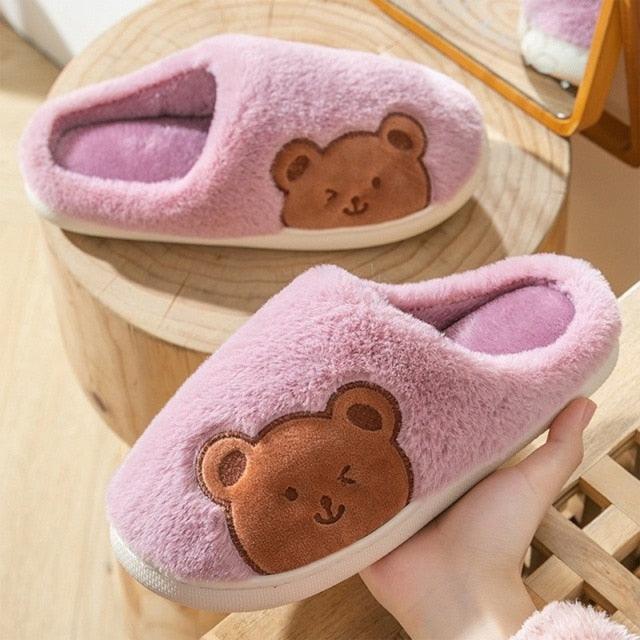 Chaussons d'hiver chauds en fourrure pour femmes, chaussons de maison pour hommes, talons plats confortables, pantoufles d'intérieur chaudes et douces en polaire, pantoufles à mémoire de forme, chaussures de chambre d'hiver