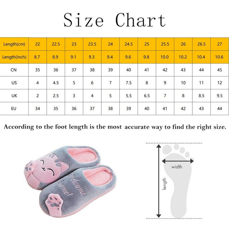 Chaussons d'hiver chauds pour femmes, chaussures de couple en peluche motif chat, chaussures plates douces d'intérieur, confortables, en mousse à mémoire de forme, chaussons chauds à enfiler pour la maison