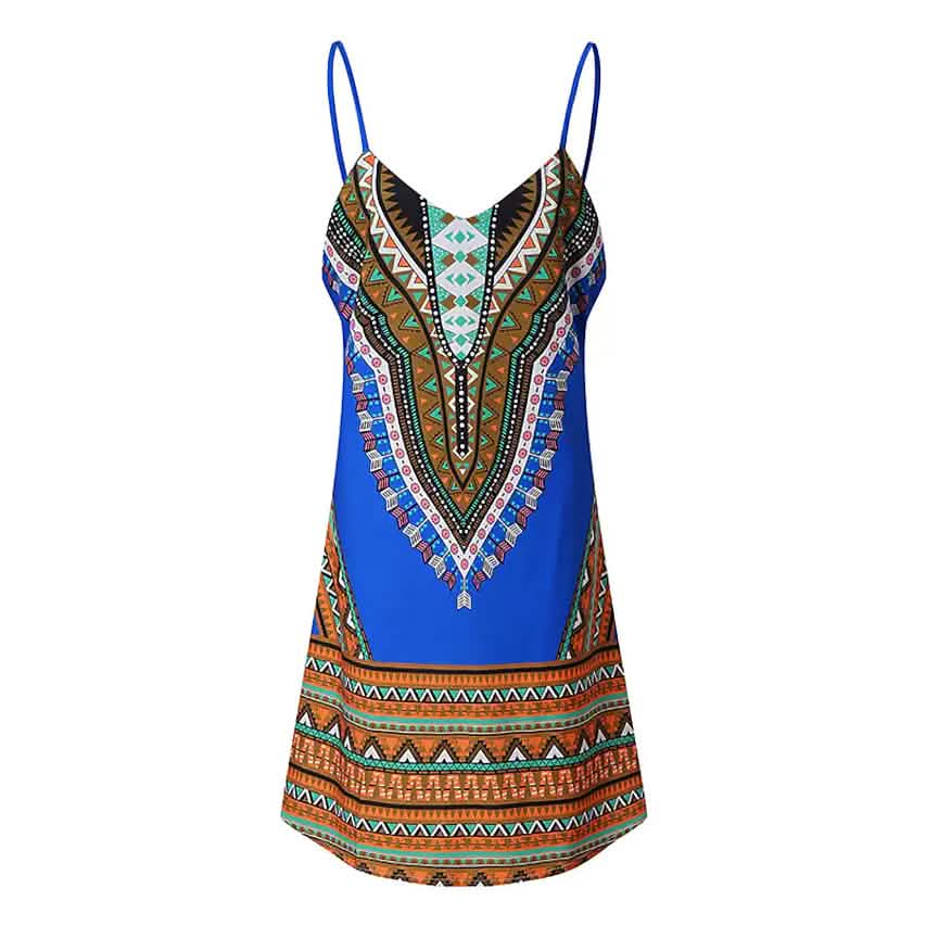Robe courte sans manches trapèze pour femme