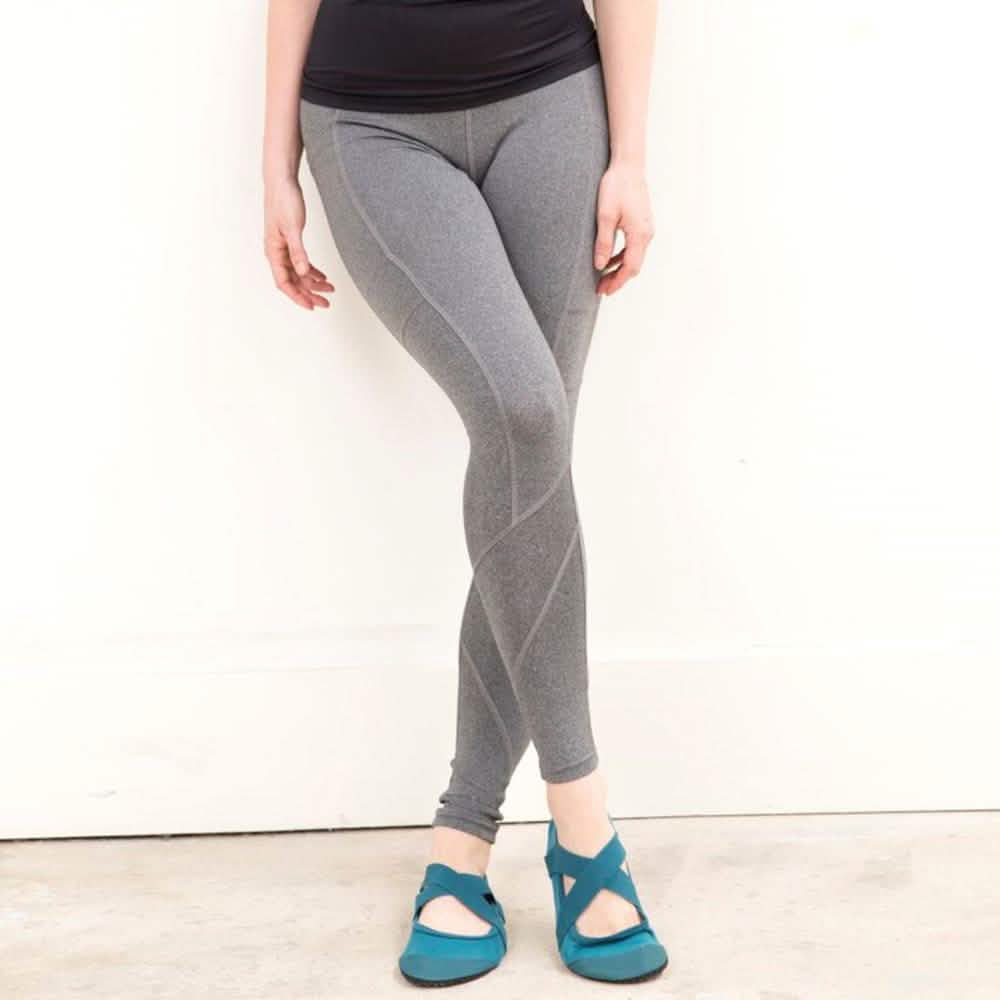Legging de sport femme taille haute longueur cheville avec poches latérales