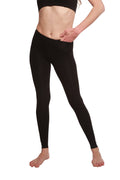 Liquidation Legging pleine longueur en bambou/coton pour femme - Noir