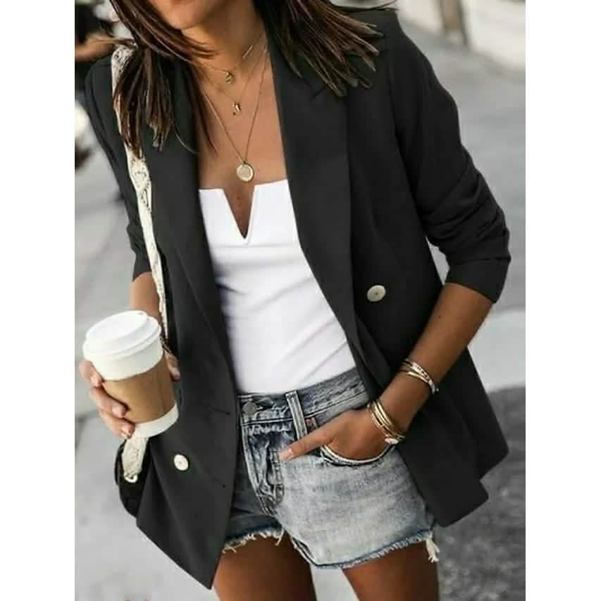 Blazer Femme Uni Style Classique