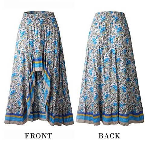 Jupe longue bohème à imprimé floral pour femme