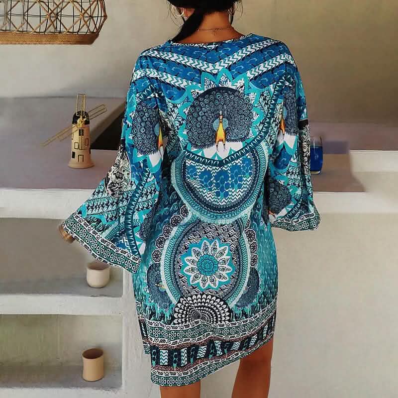 Mini-robe bohème pour femme