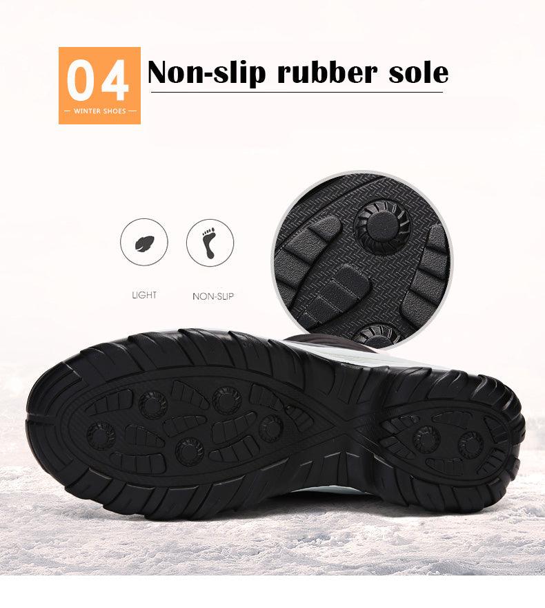 Bottes pour femmes Chaussures d'hiver imperméables Bottes de neige gardant au chaud Bottines d'hiver à talons épais en fourrure Bottines de randonnée imperméables antidérapantes en fourrure chaude pour l'extérieur