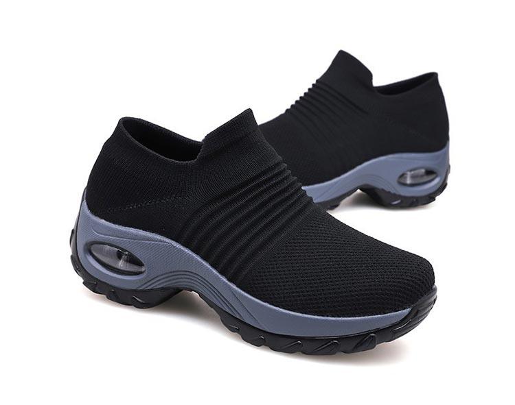 Baskets respirantes pour femmes Nouvelles chaussures en maille pour femmes Chaussures décontractées à coussin d'air à enfiler Chaussures de marche légères en maille respirante Athlétiques Chaussures de course Baskets chaussettes mode à enfiler