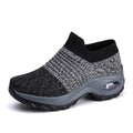 Baskets respirantes pour femmes Nouvelles chaussures en maille pour femmes Chaussures décontractées à coussin d'air à enfiler Chaussures de marche légères en maille respirante Athlétiques Chaussures de course Baskets chaussettes mode à enfiler