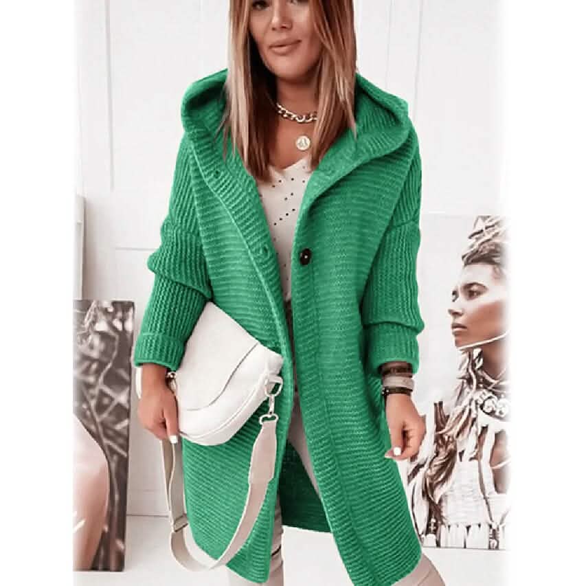 Gilet cardigan tricoté boutonné pour femme