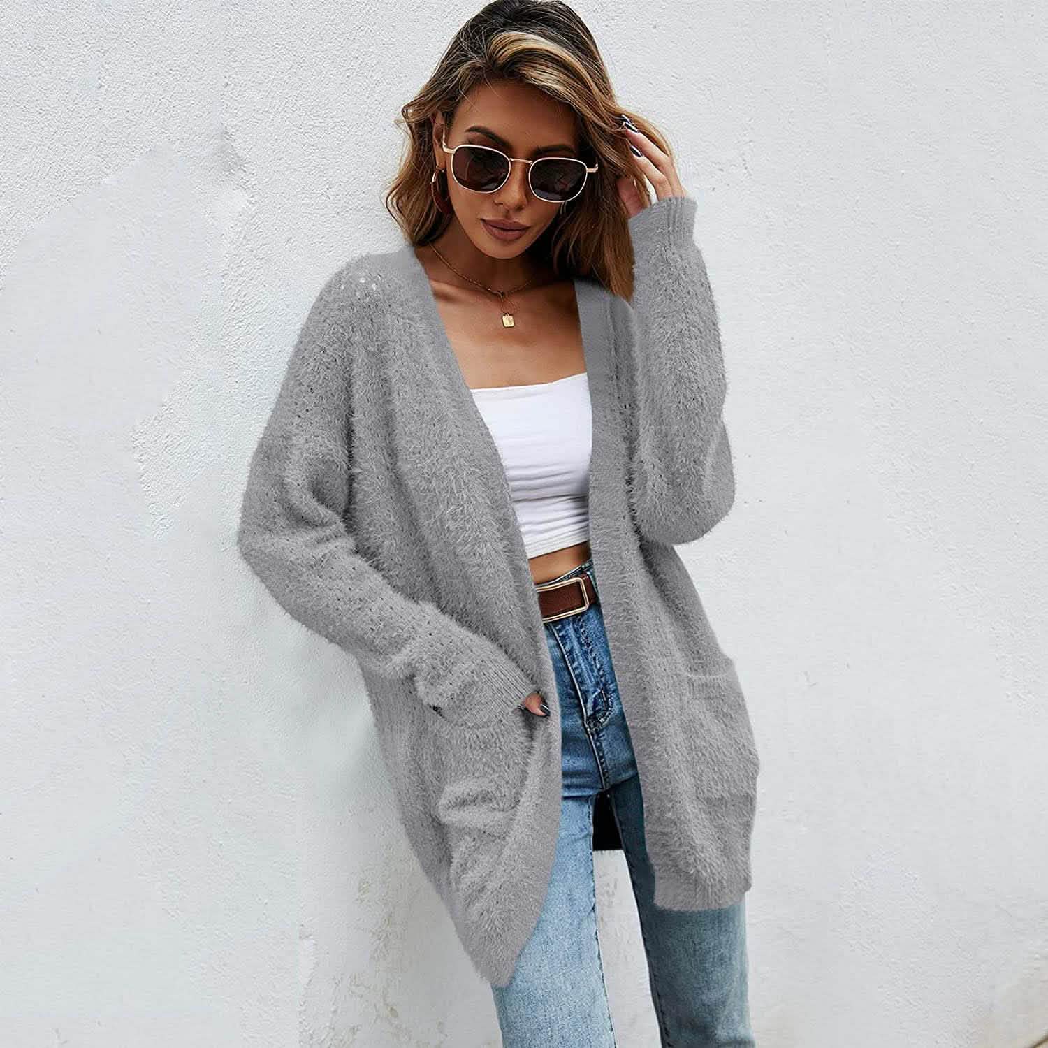 Cardigan en tricot pour femme