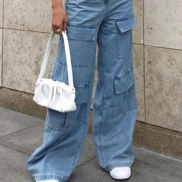 Jeans cargo pour femmes