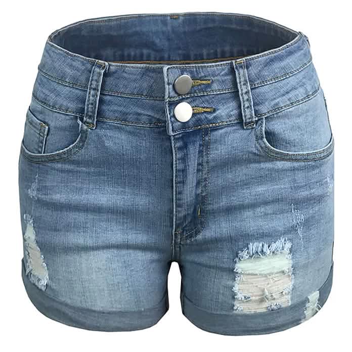Short en jean décontracté pour femme