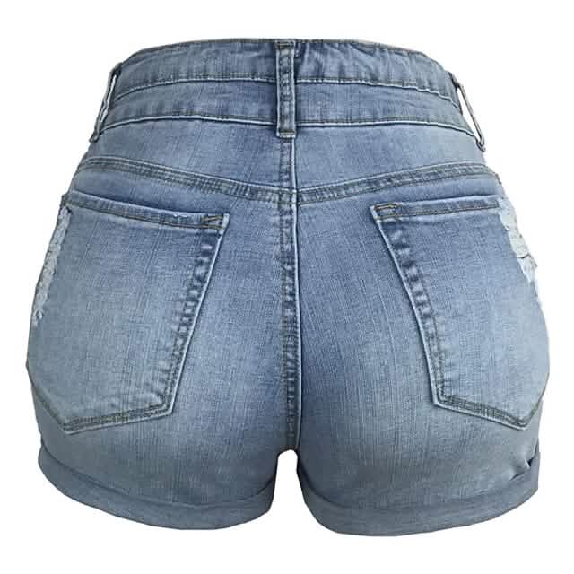 Short en jean décontracté pour femme