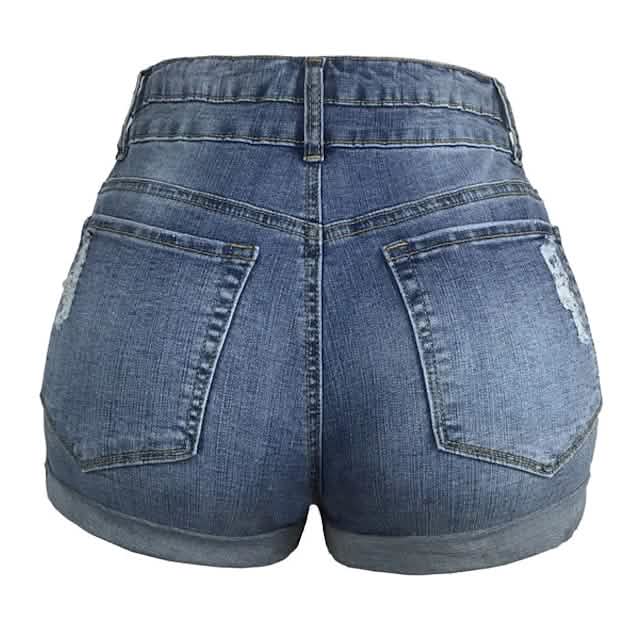 Short en jean décontracté pour femme