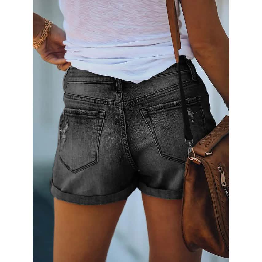 Short en jean décontracté pour femme
