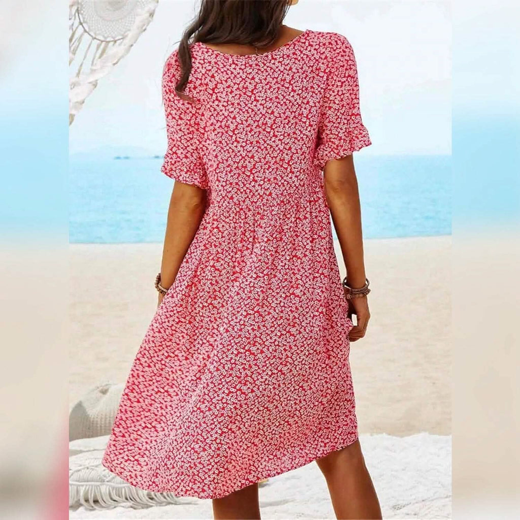 Robe décontractée fleurie pour femme