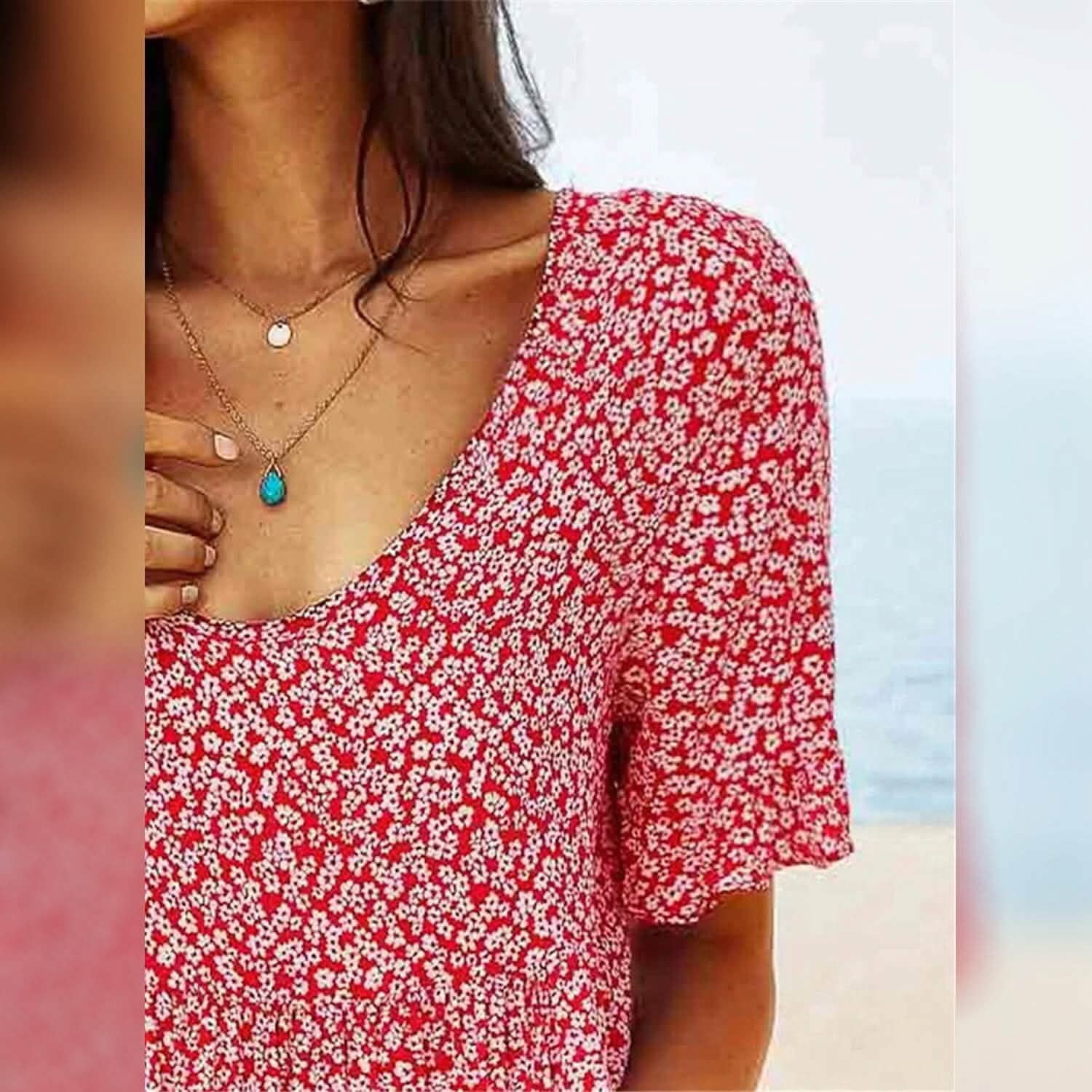 Robe décontractée fleurie pour femme