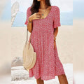 Robe décontractée fleurie pour femme