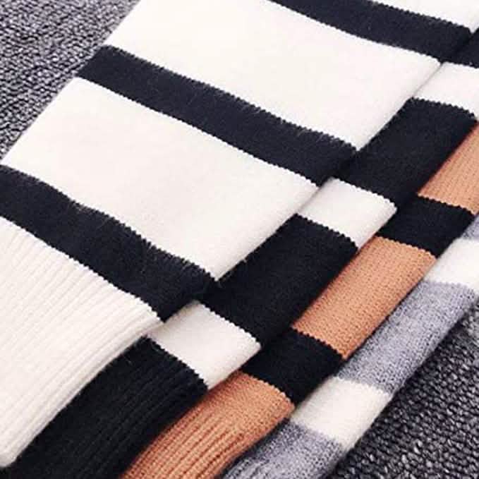 Haut de pull en tricot patchwork à col rond et manches longues décontracté pour femme