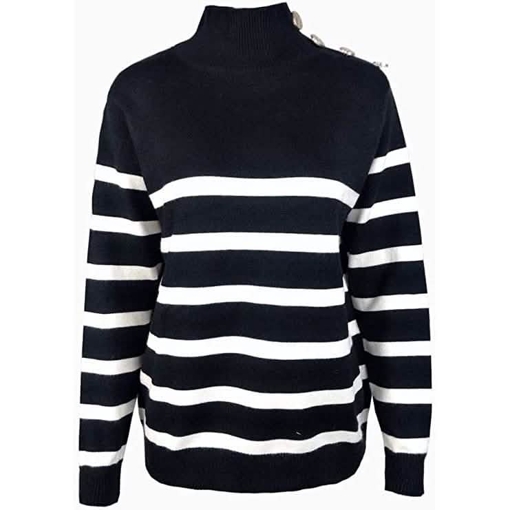 Haut de pull en tricot patchwork à col rond et manches longues décontracté pour femme