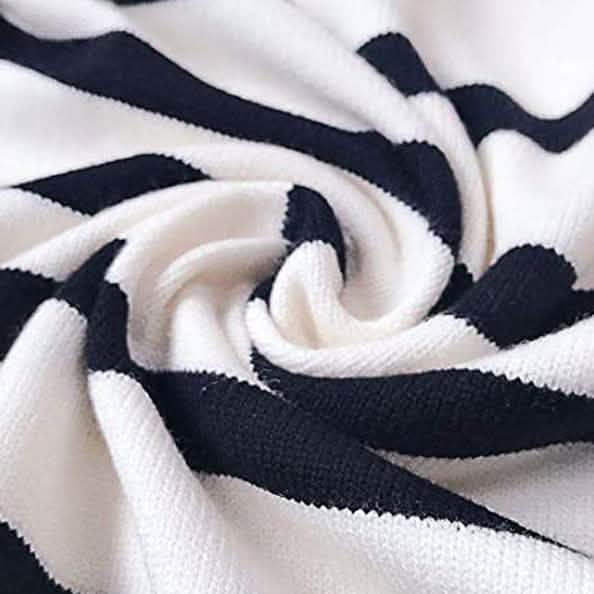 Haut de pull en tricot patchwork à col rond et manches longues décontracté pour femme