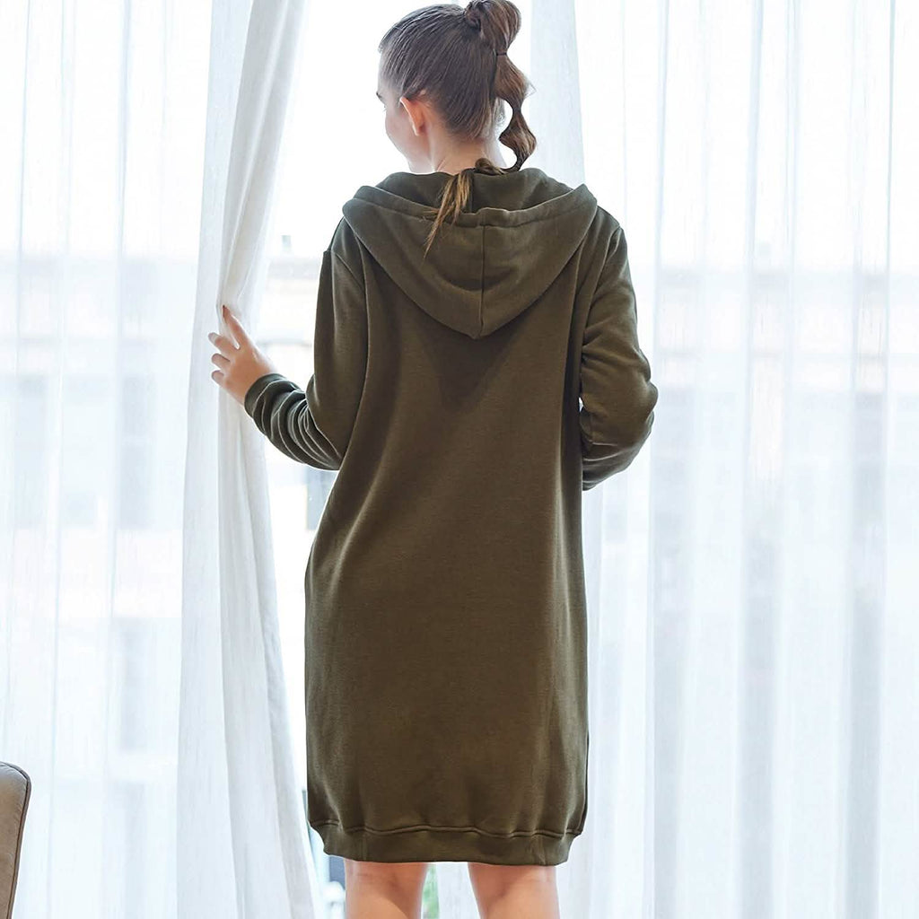 Sweats à capuche zippés décontractés pour femmes, tuniques longues, vestes de survêtement, sweat à capuche tendance grande taille avec poches