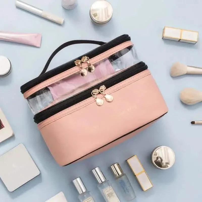 Trousse de Maquillage Double Couche pour Femmes
