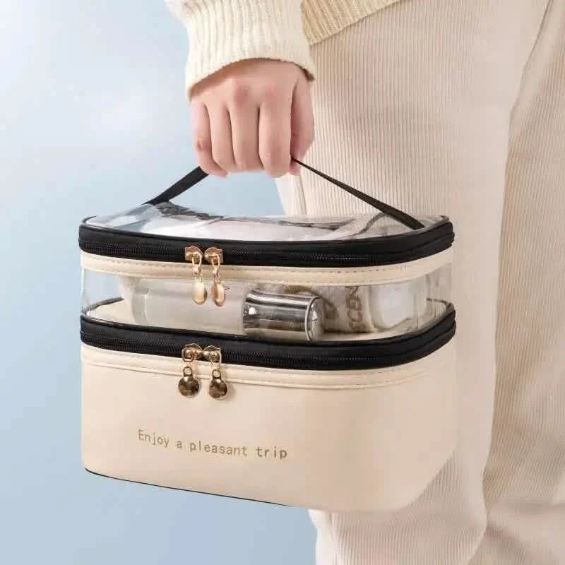 Trousse de Maquillage Double Couche pour Femmes
