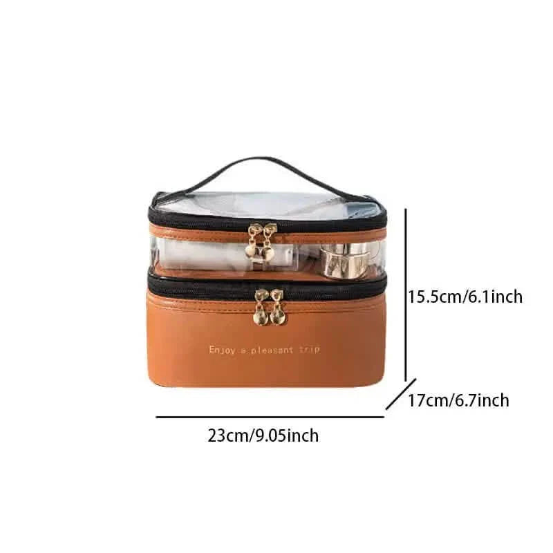 Trousse de Maquillage Double Couche pour Femmes