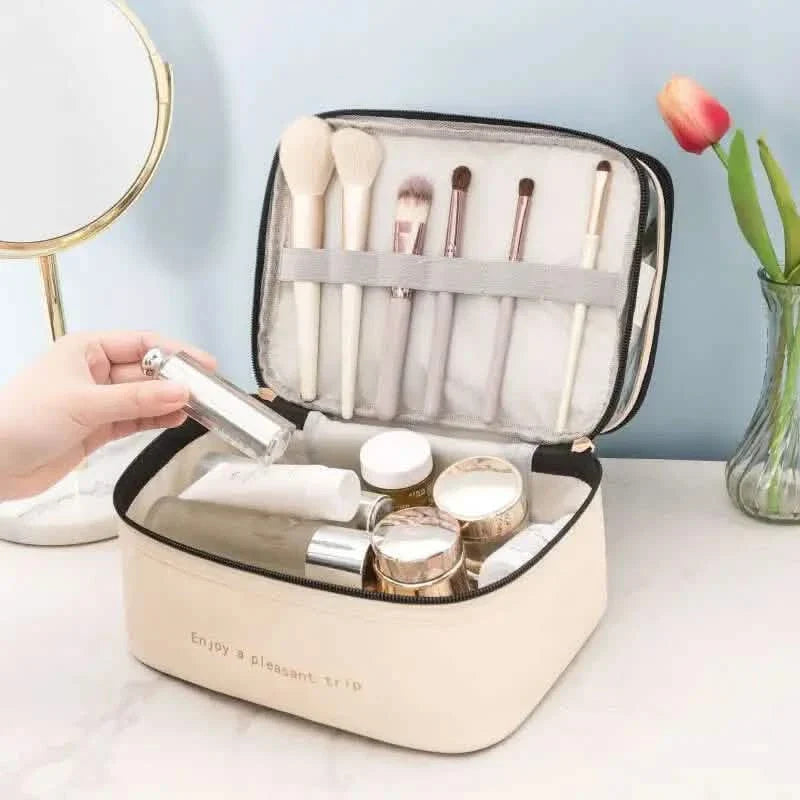 Trousse de Maquillage Double Couche pour Femmes