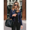 Blouson en similicuir pour femme