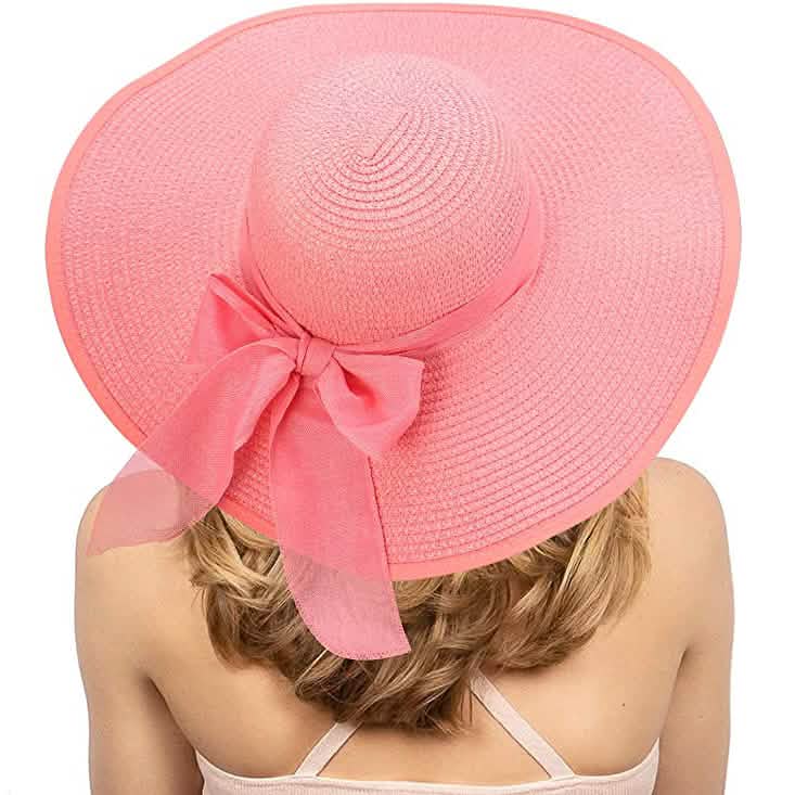Chapeau de plage souple à large bord pour femme