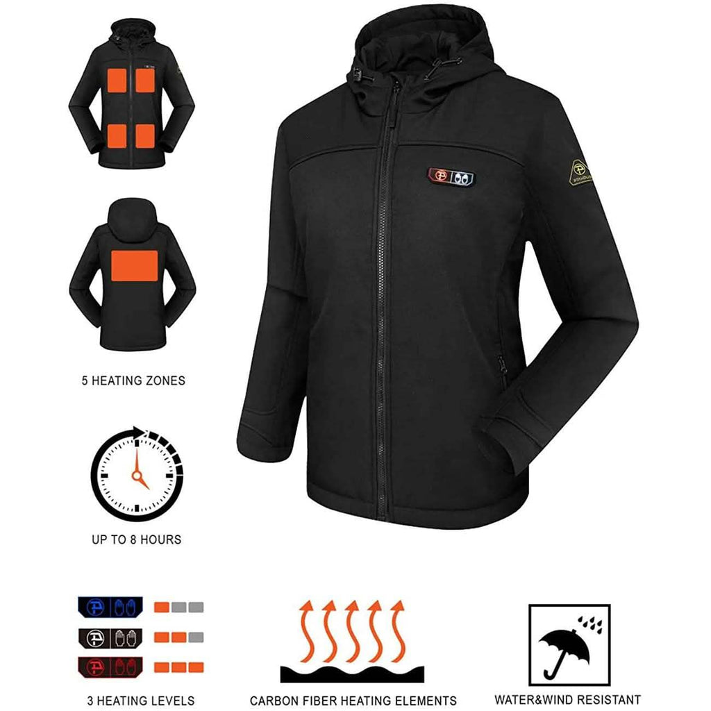 Veste chauffante Softshell pour femme avec chauffe-mains