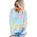 Haut à Capuche Femme Pull Quart de Zip Tie-Dye