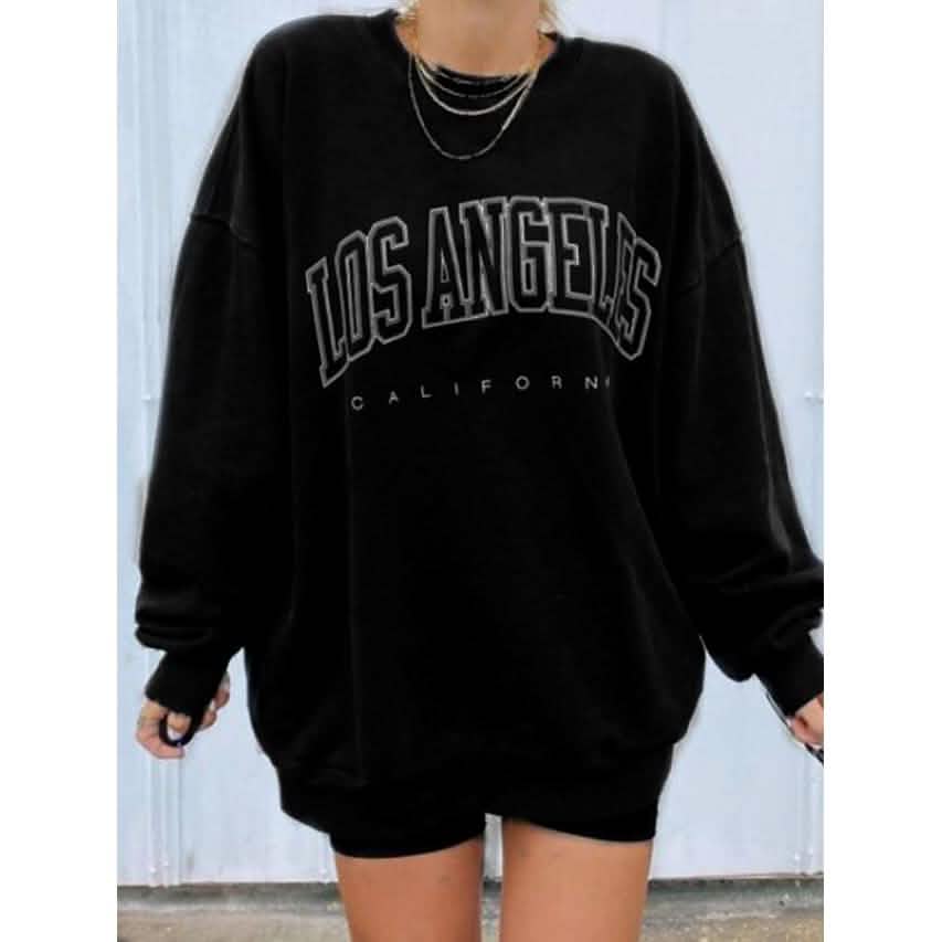 Sweat-shirt Femme Texte Graphique Los Angeles