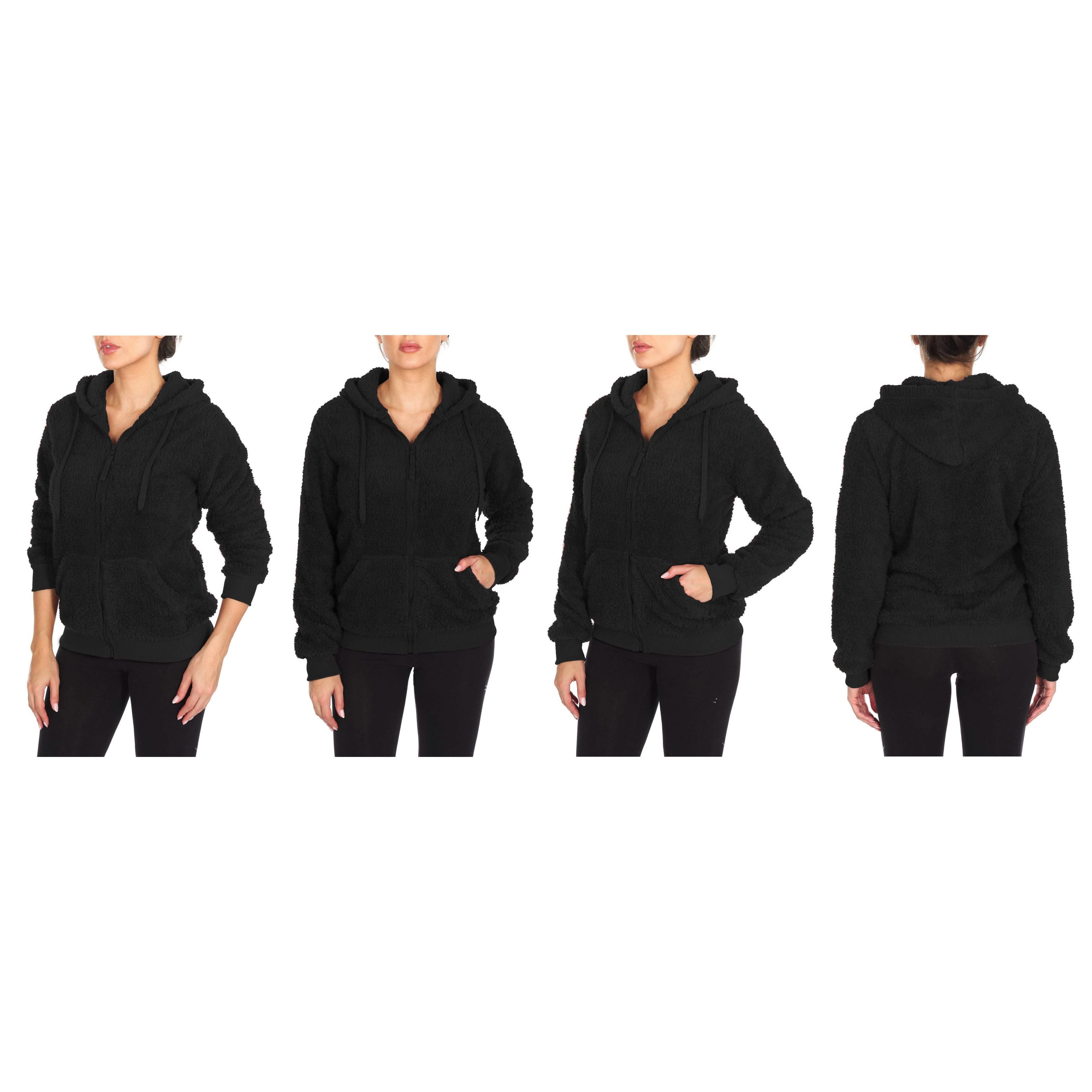 Sweat-shirt à capuche Sherpa pour femme, intérieur et extérieur