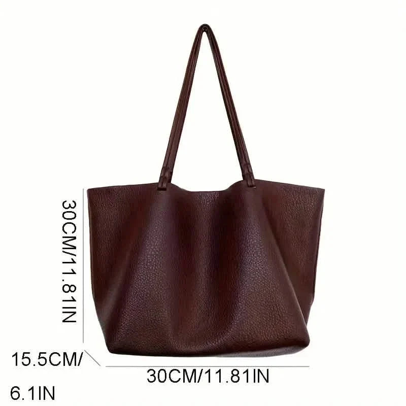 Grands cabas pour femmes Sac à bandoulière en cuir PU souple Sac à main Hobo Sac à poignée supérieure décontracté pour les voyages et le travail