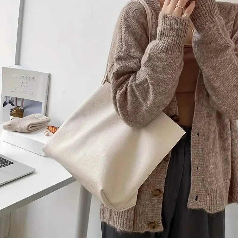 Grands cabas pour femmes Sac à bandoulière en cuir PU souple Sac à main Hobo Sac à poignée supérieure décontracté pour les voyages et le travail