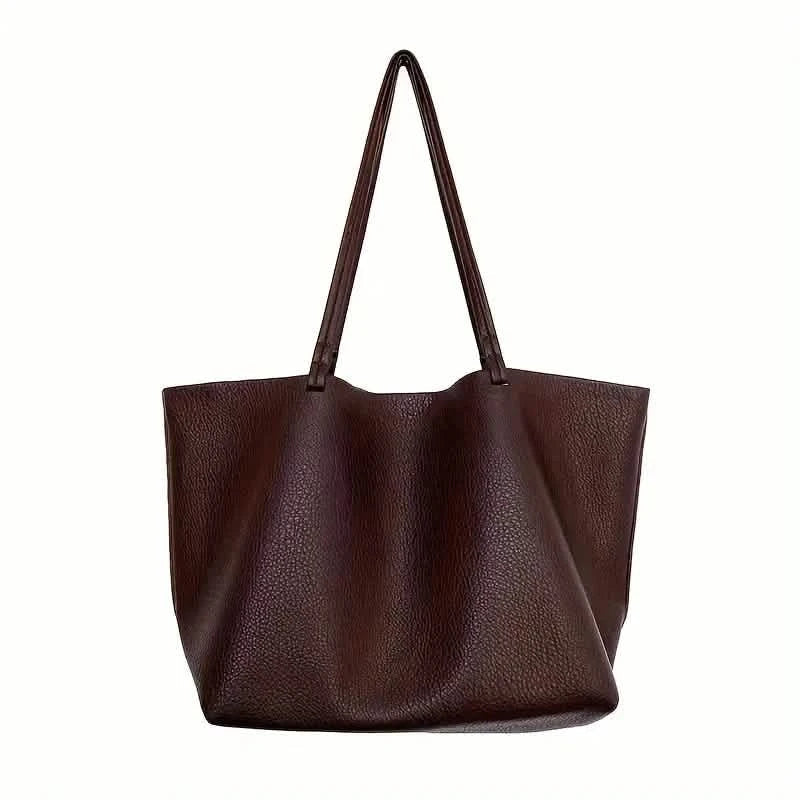 Grands cabas pour femmes Sac à bandoulière en cuir PU souple Sac à main Hobo Sac à poignée supérieure décontracté pour les voyages et le travail