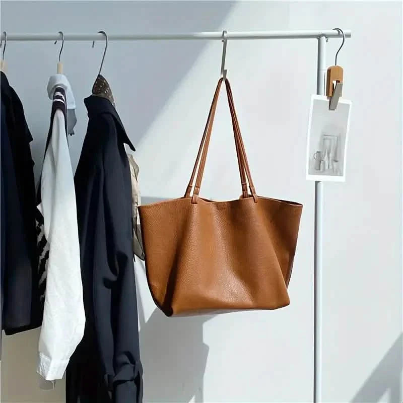 Grands cabas pour femmes Sac à bandoulière en cuir PU souple Sac à main Hobo Sac à poignée supérieure décontracté pour les voyages et le travail