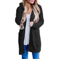 Manteau en tricot épais doux à manches longues pour femmes