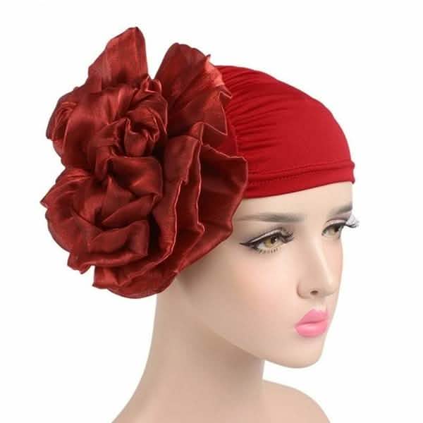 Turban floral en soie de lait pour femmes
