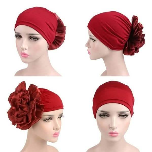Turban floral en soie de lait pour femmes